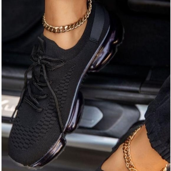 Shoes - !! RESTOCKED !! Slip On Flyknit Sneakers in Black